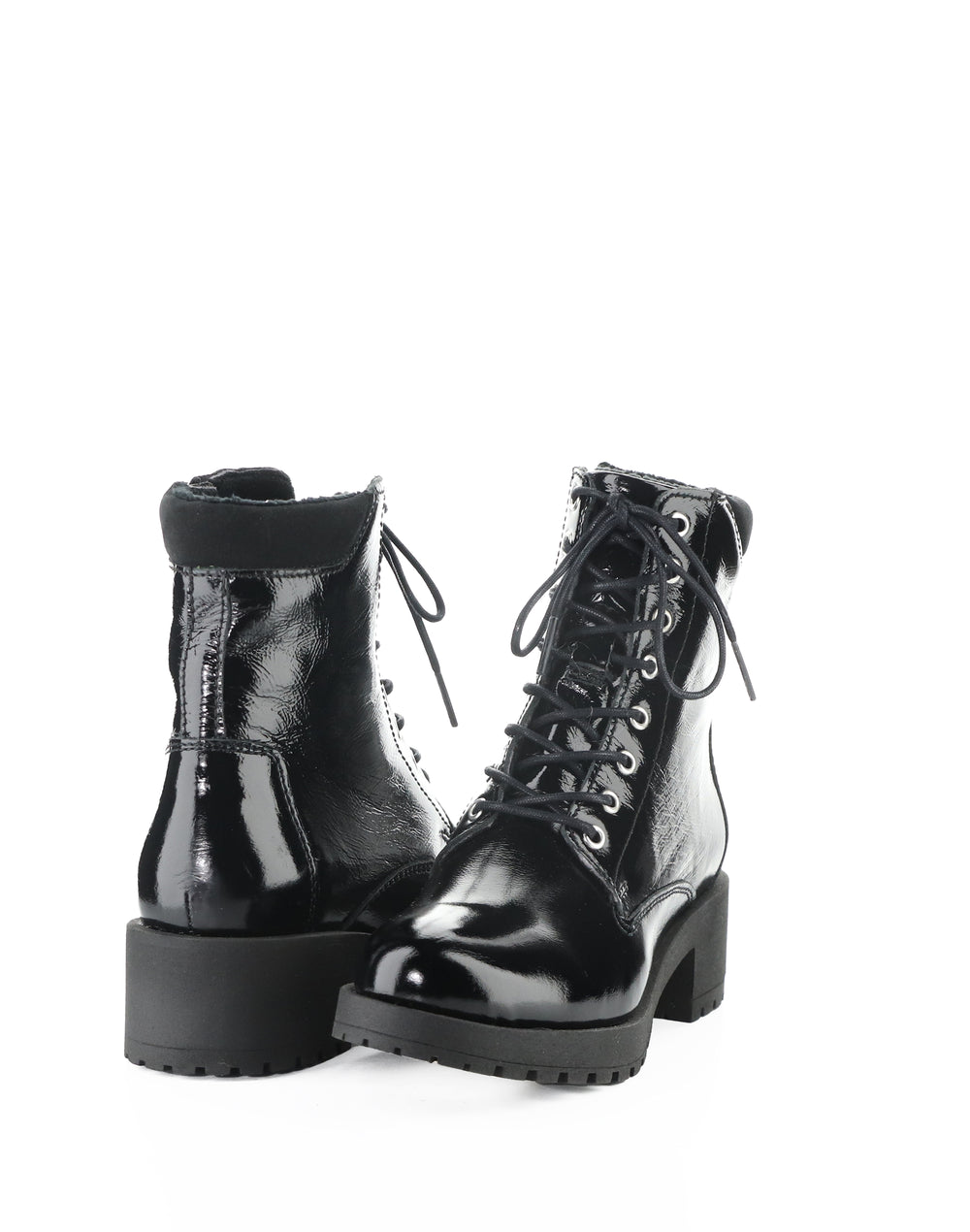 AMIRA BLACK PATENT/SUEDE