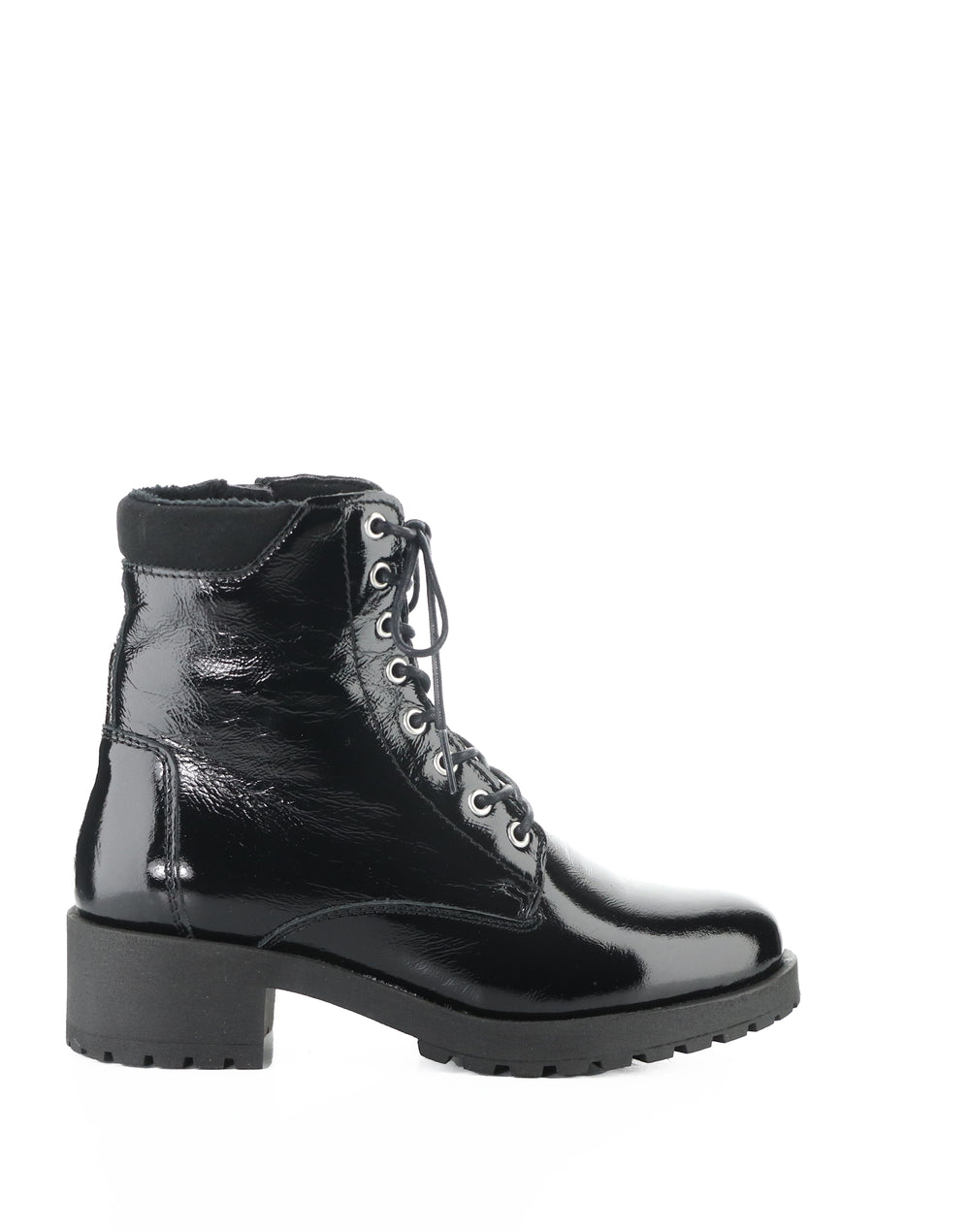 AMIRA BLACK PATENT/SUEDE