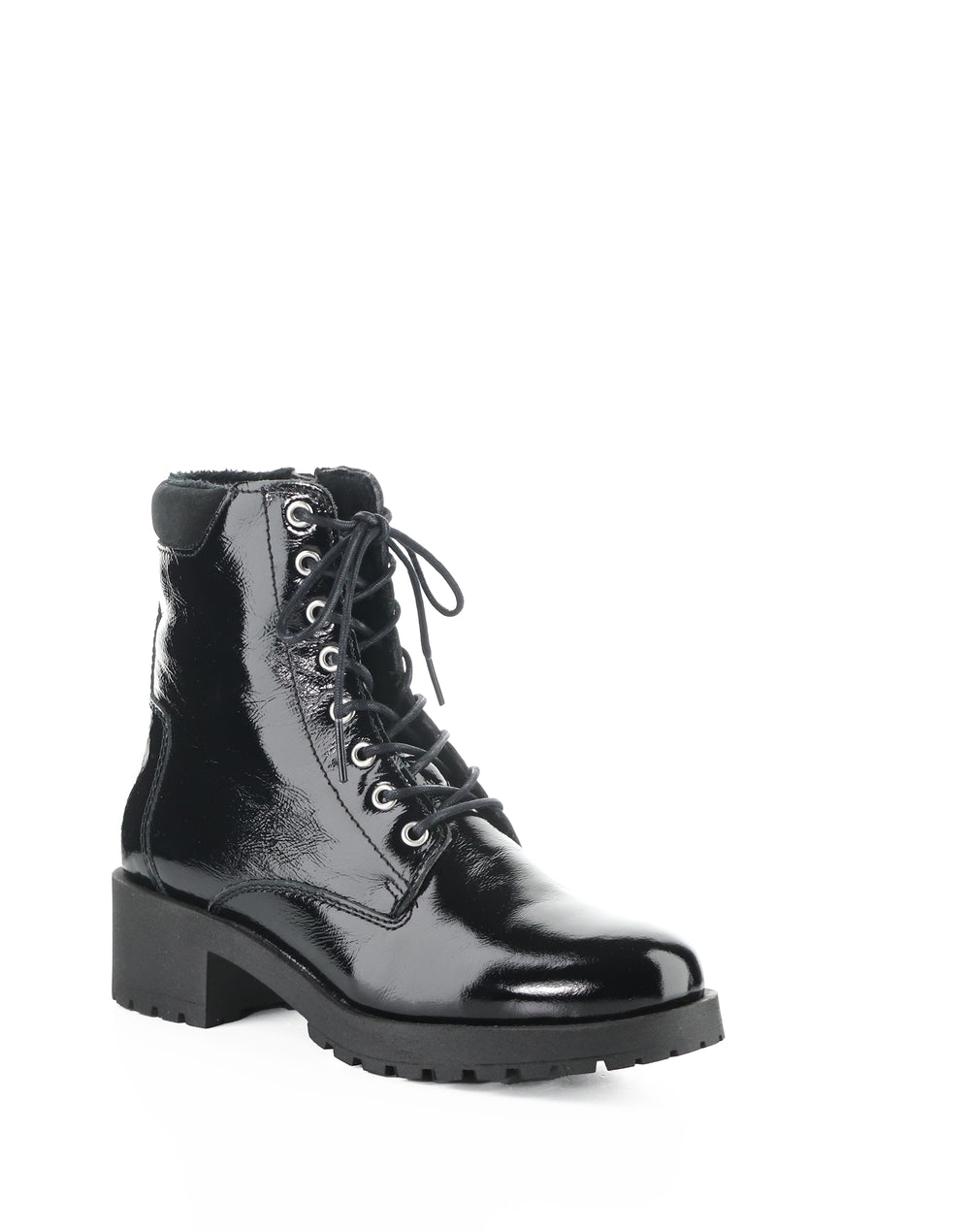 AMIRA BLACK PATENT/SUEDE