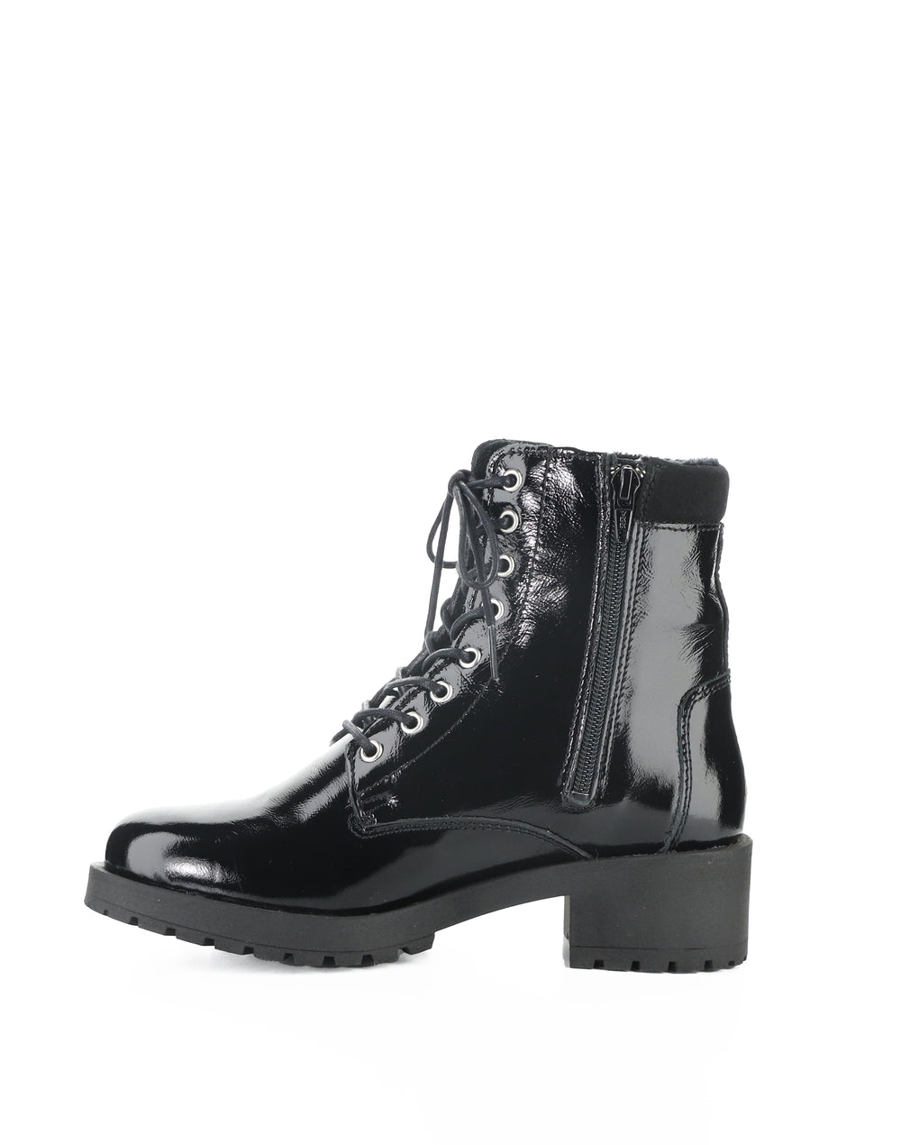 AMIRA BLACK PATENT/SUEDE