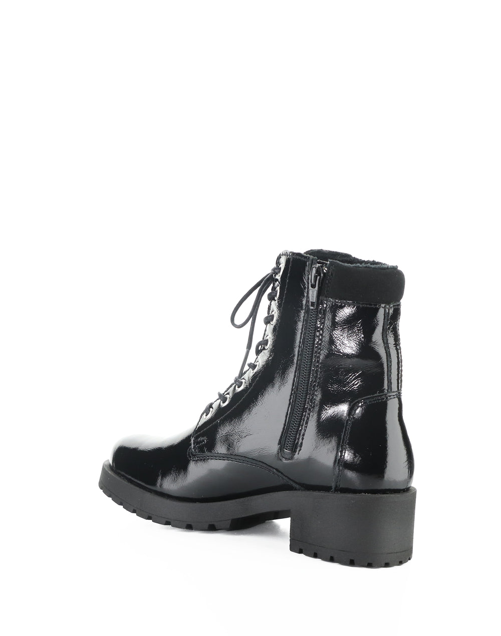 AMIRA BLACK PATENT/SUEDE