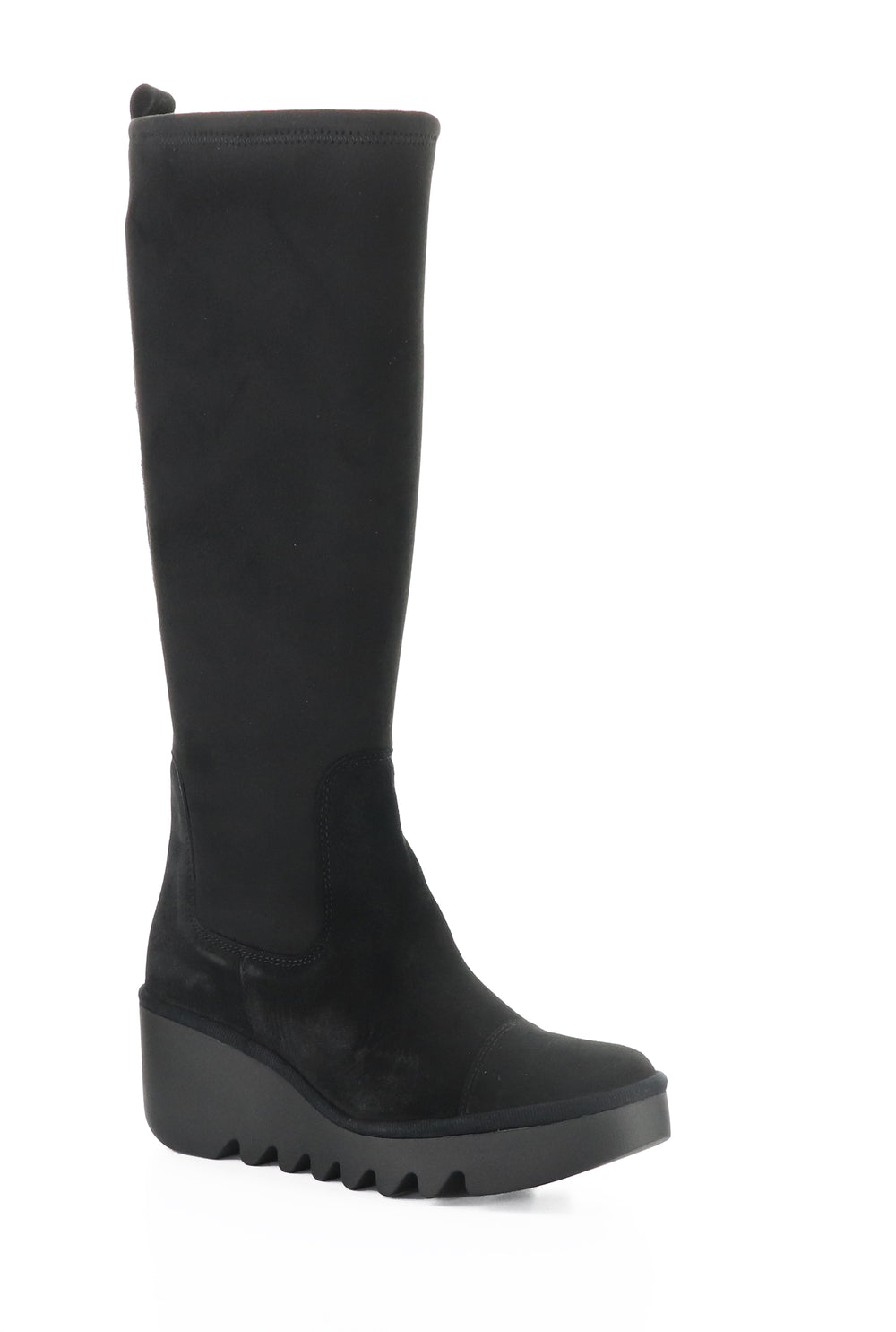 BUDI603FLY 001 BLACK OIL SUEDE/STRETCH