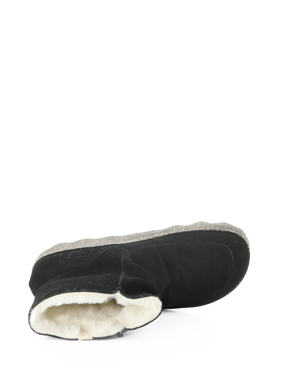 CUFF296ASP 008 BLACK COWSUEDE RECYCLED/FAUX FUR
