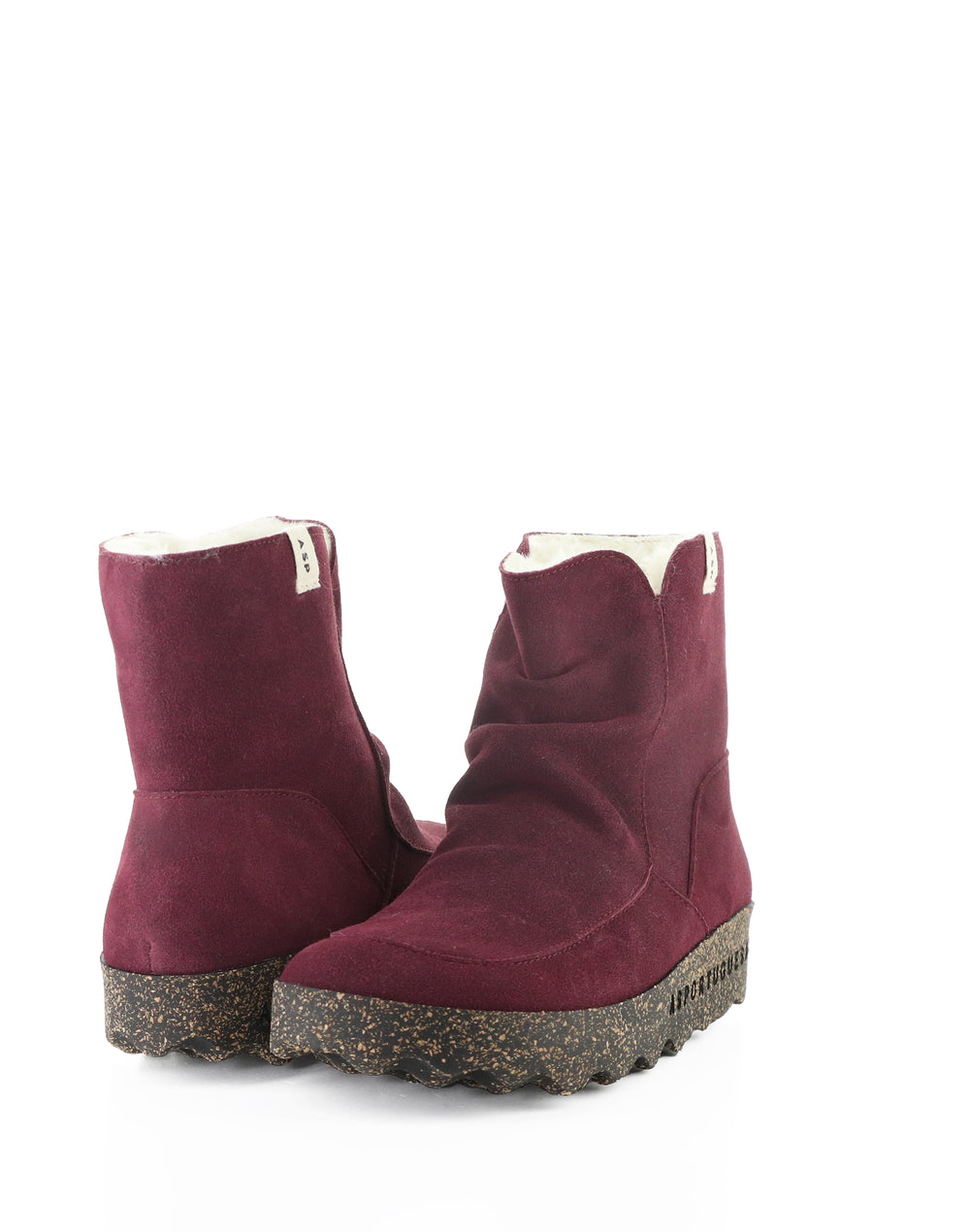 CUFF296ASP 010 BORDEAUX COWSUEDE RECYCLED/FAUX FUR