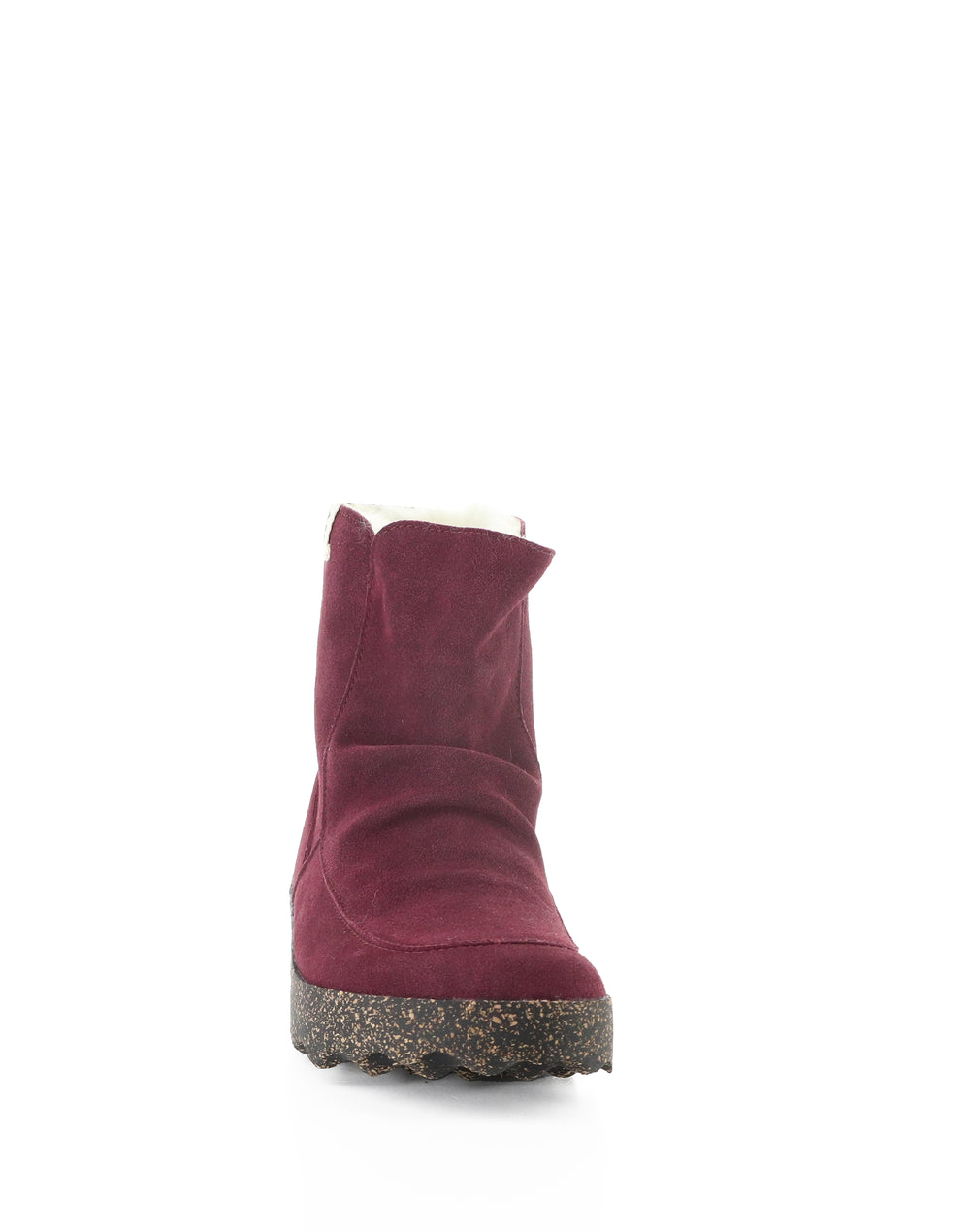 CUFF296ASP 010 BORDEAUX COWSUEDE RECYCLED/FAUX FUR