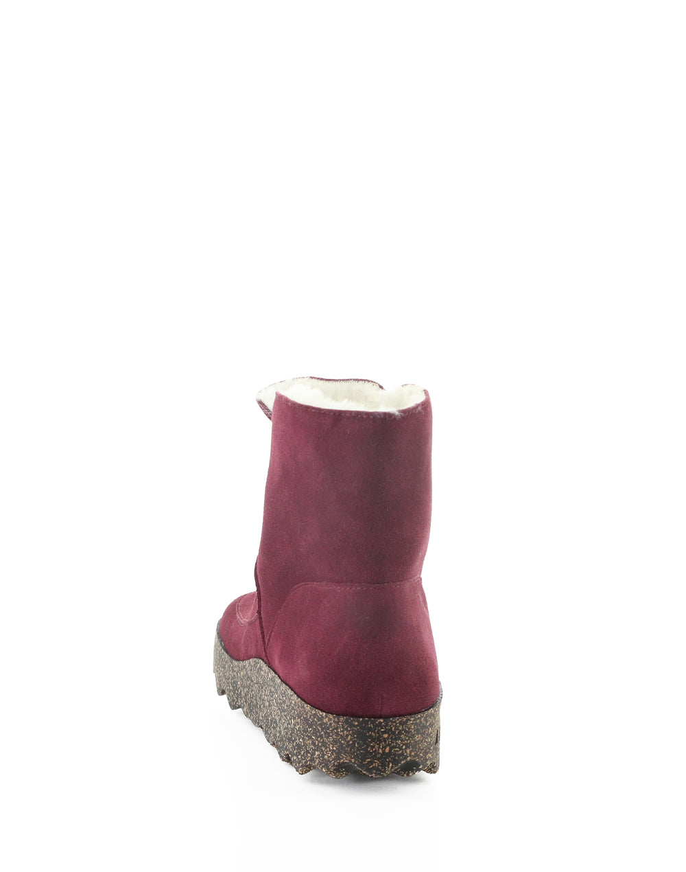CUFF296ASP 010 BORDEAUX COWSUEDE RECYCLED/FAUX FUR