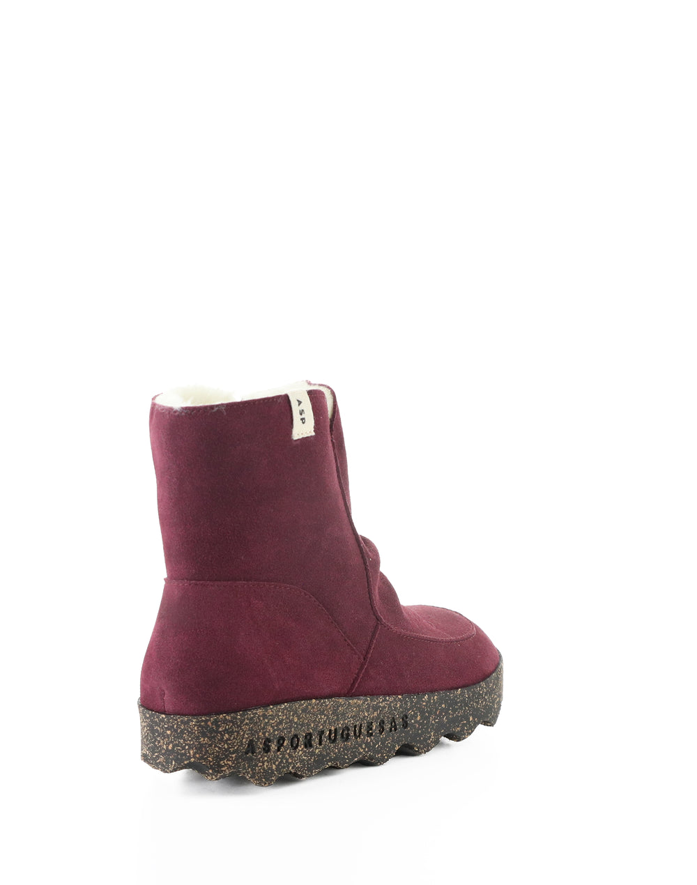 CUFF296ASP 010 BORDEAUX COWSUEDE RECYCLED/FAUX FUR