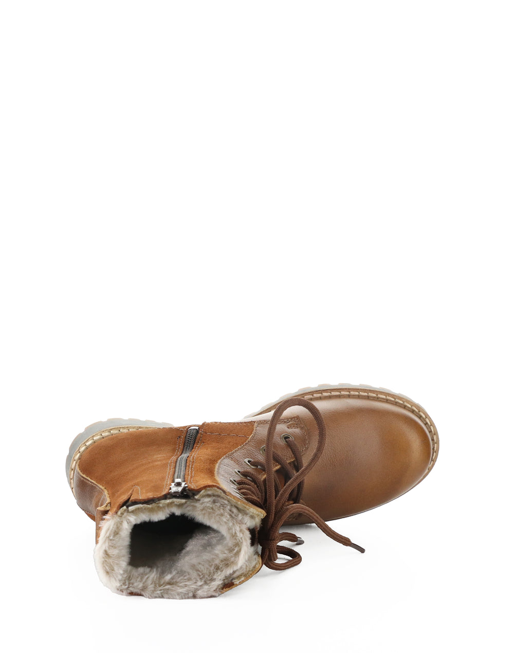 CYRUS COGNAC/TOFFEE GOBI/SUEDE/FAUX FUR