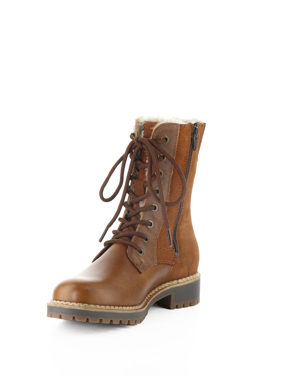 CYRUS COGNAC/TOFFEE GOBI/SUEDE/FAUX FUR