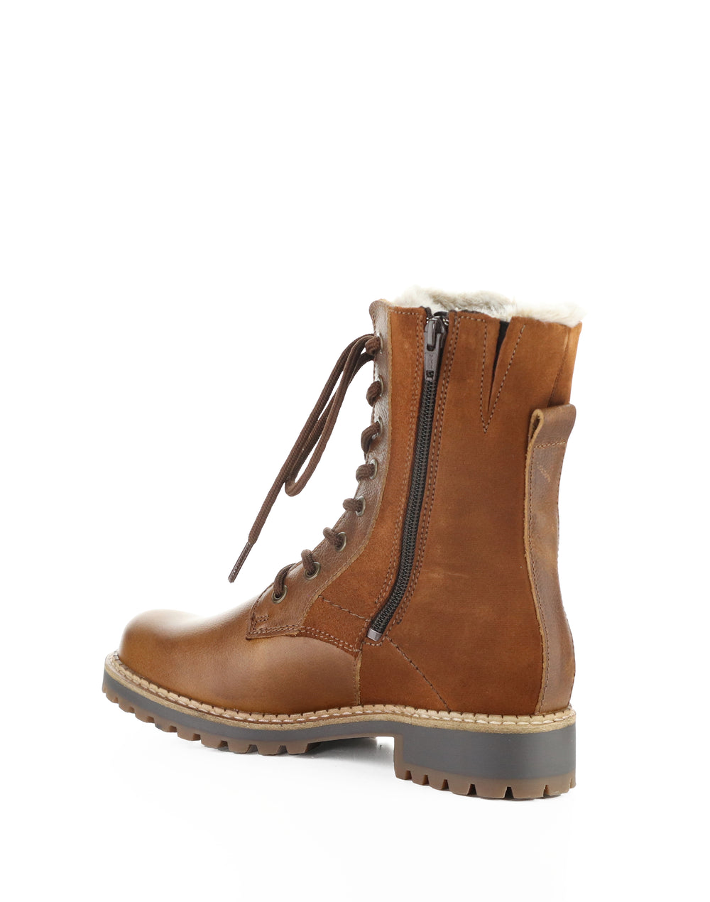 CYRUS COGNAC/TOFFEE GOBI/SUEDE/FAUX FUR
