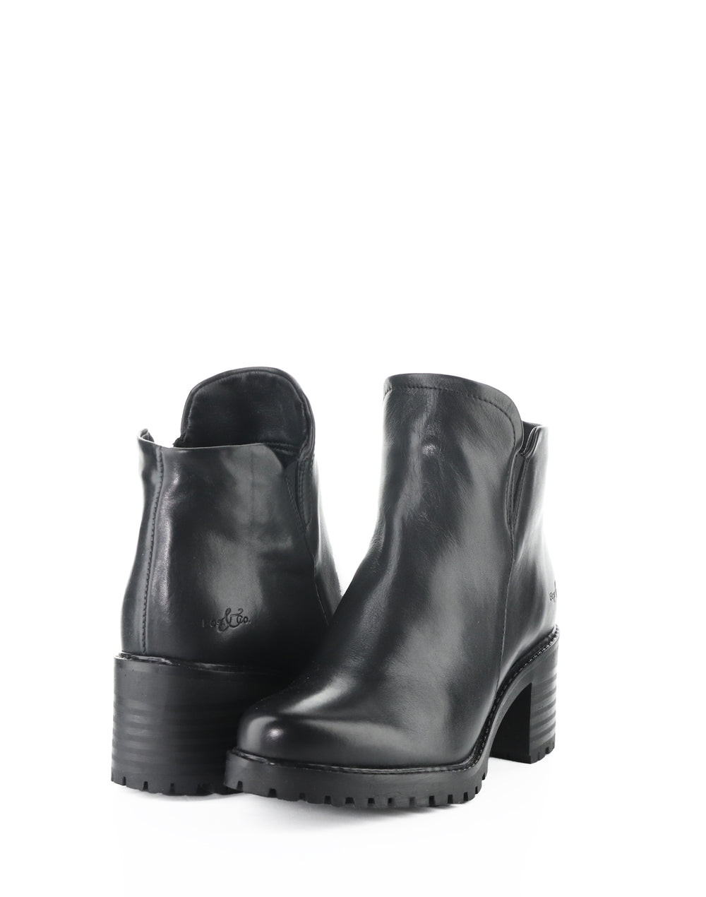 INARA BLACK FEEL LEATHER