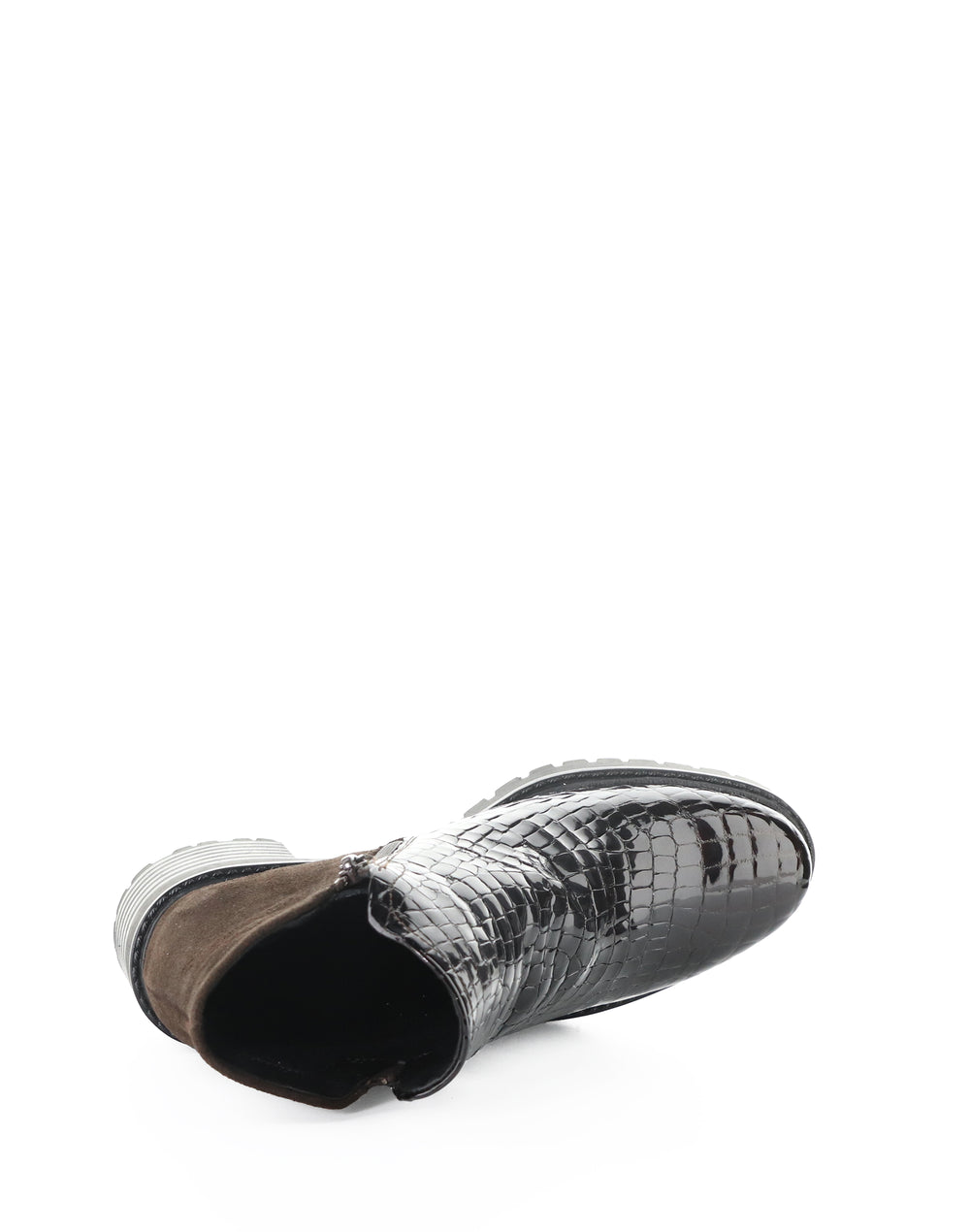 INARA DK BROWN/COFFEE CROCCO PRINT/SUEDE