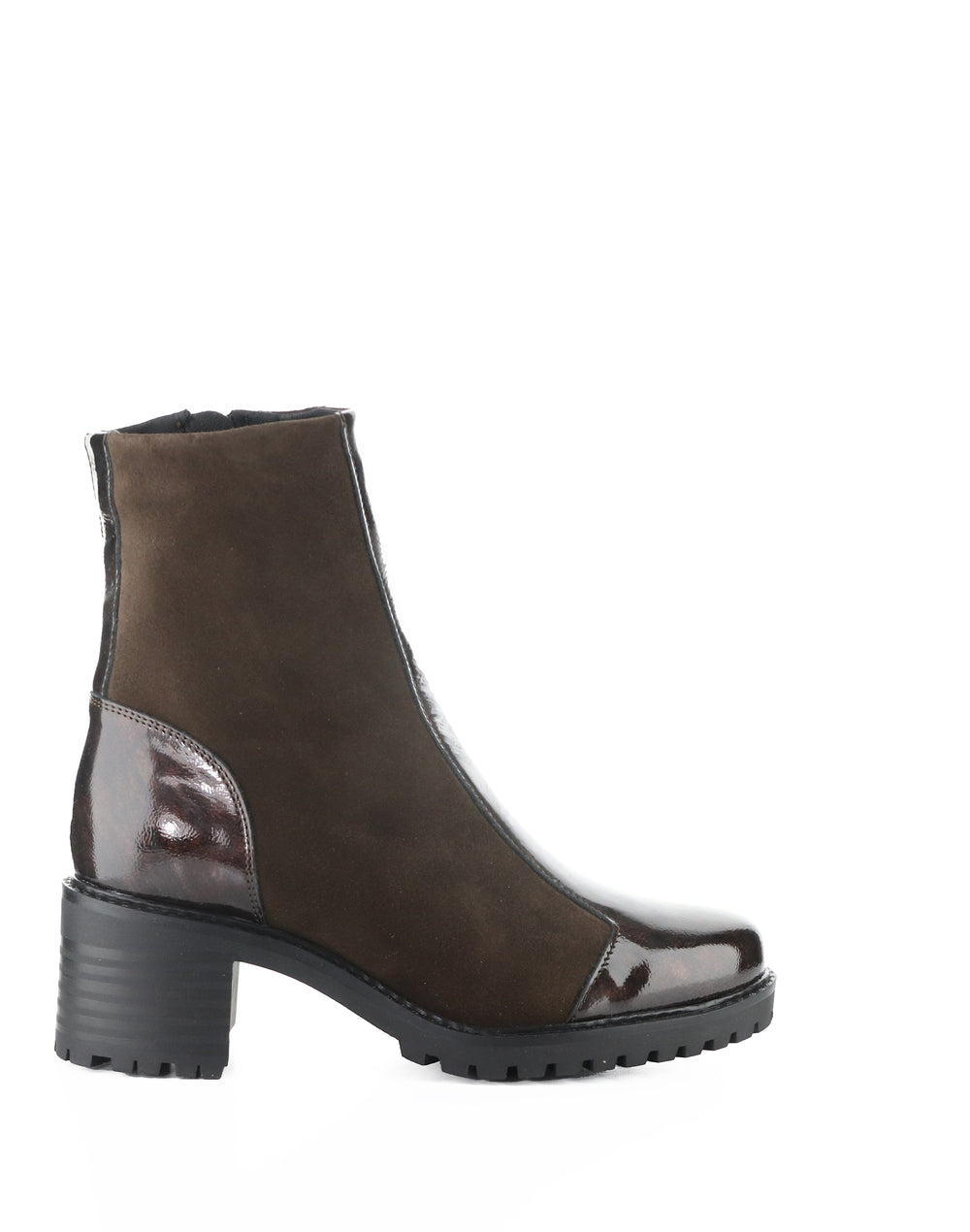 INGRID DK BROWN/COFFEE MACHADO PATENT/SUEDE