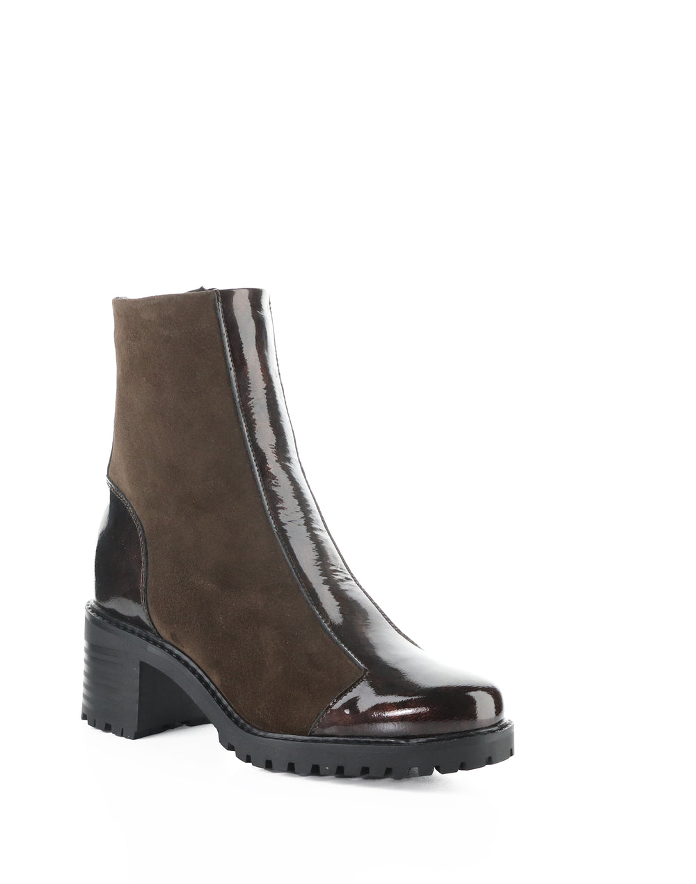 INGRID DK BROWN/COFFEE MACHADO PATENT/SUEDE