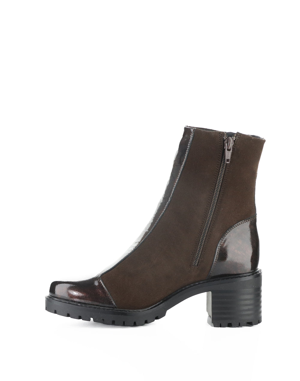 INGRID DK BROWN/COFFEE MACHADO PATENT/SUEDE