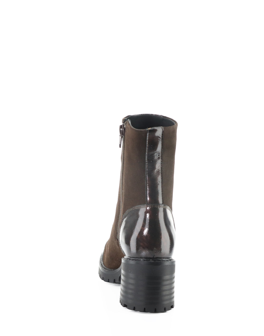 INGRID DK BROWN/COFFEE MACHADO PATENT/SUEDE