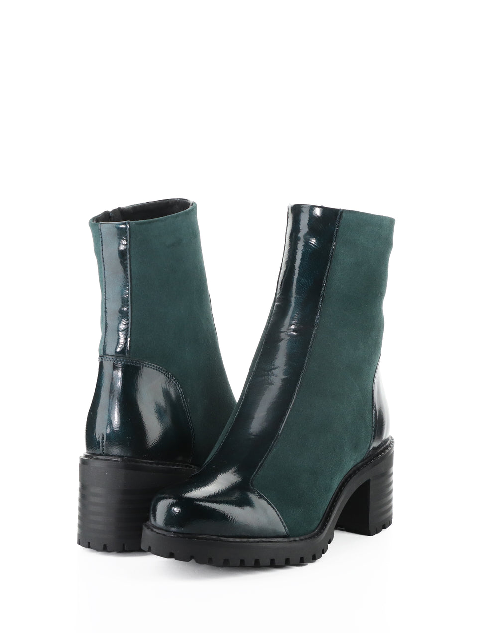 INGRID DK GREEN/PINE MACHADO PATENT/SUEDE