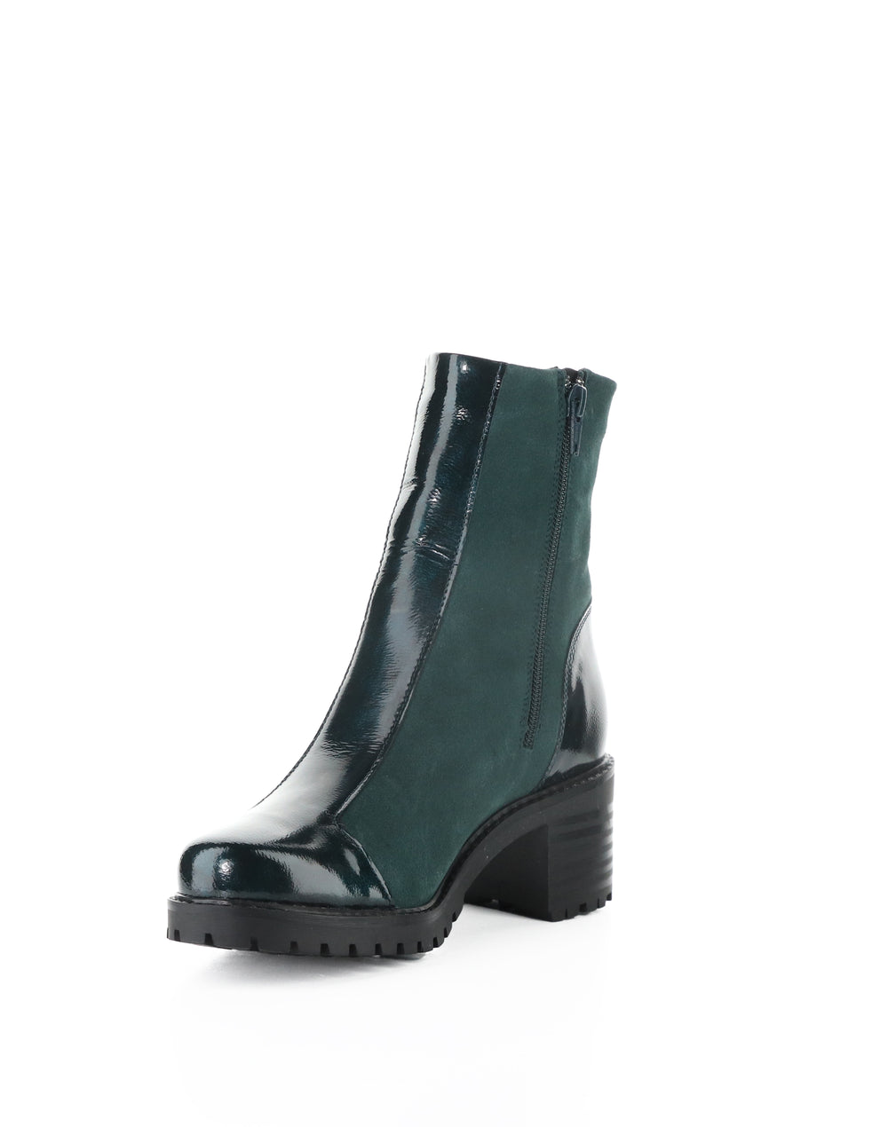 INGRID DK GREEN/PINE MACHADO PATENT/SUEDE