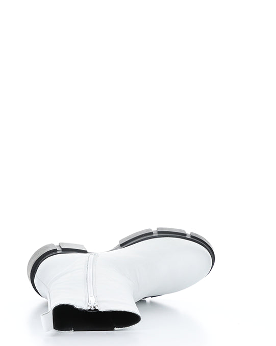 LOCK WHITE/BLACK FEEL LEATHER