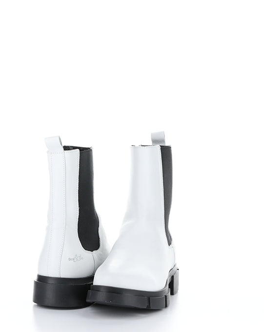 LOCK WHITE/BLACK FEEL LEATHER