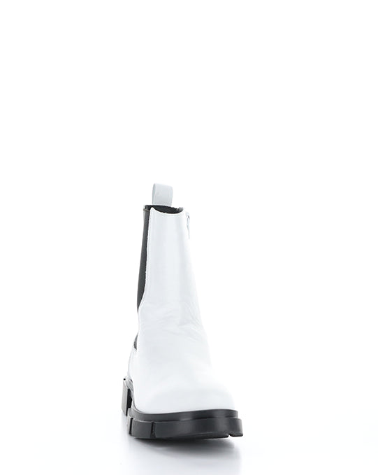 LOCK WHITE/BLACK FEEL LEATHER
