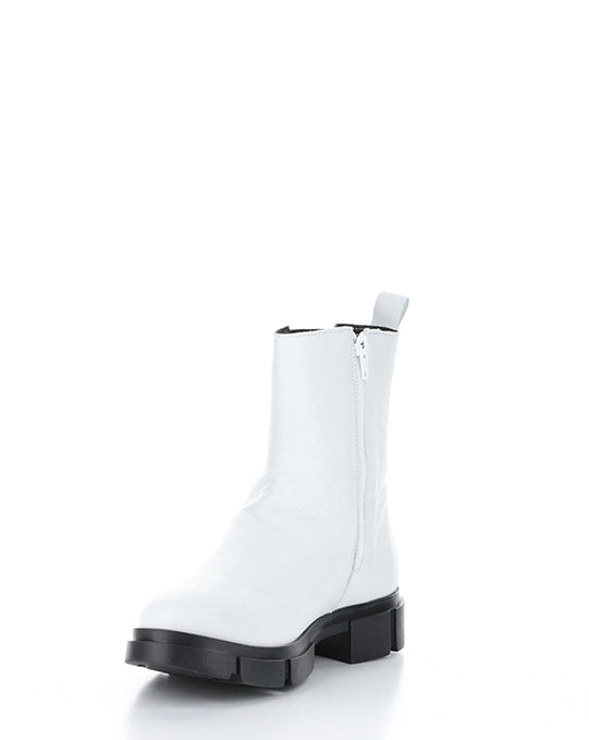 LOCK WHITE/BLACK FEEL LEATHER