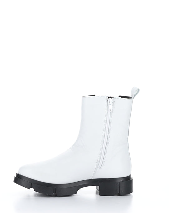 LOCK WHITE/BLACK FEEL LEATHER