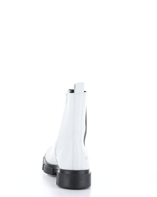 LOCK WHITE/BLACK FEEL LEATHER