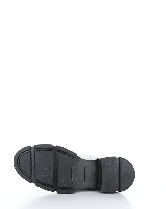 LOCK WHITE/BLACK FEEL LEATHER