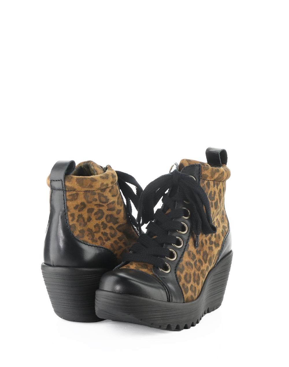 LUFE544FLY 000 BLACK/CAMEL BURN/LEOPARD SUEDE PRINT