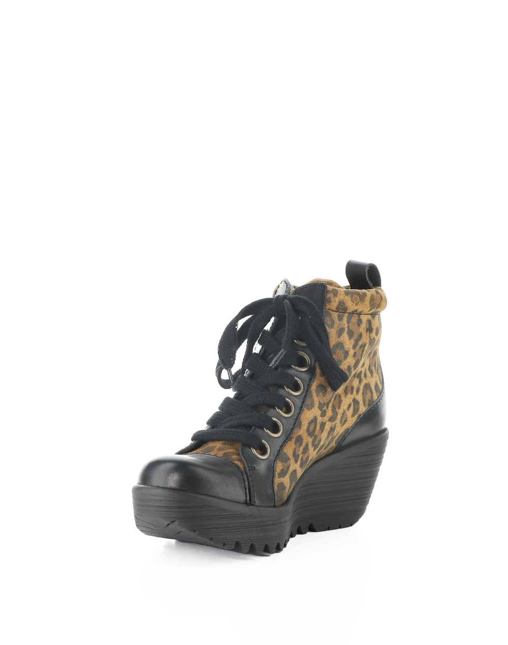 LUFE544FLY 000 BLACK/CAMEL BURN/LEOPARD SUEDE PRINT