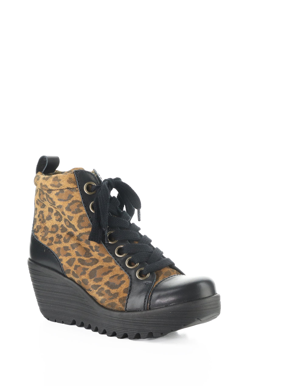 LUFE544FLY 000 BLACK/CAMEL BURN/LEOPARD SUEDE PRINT