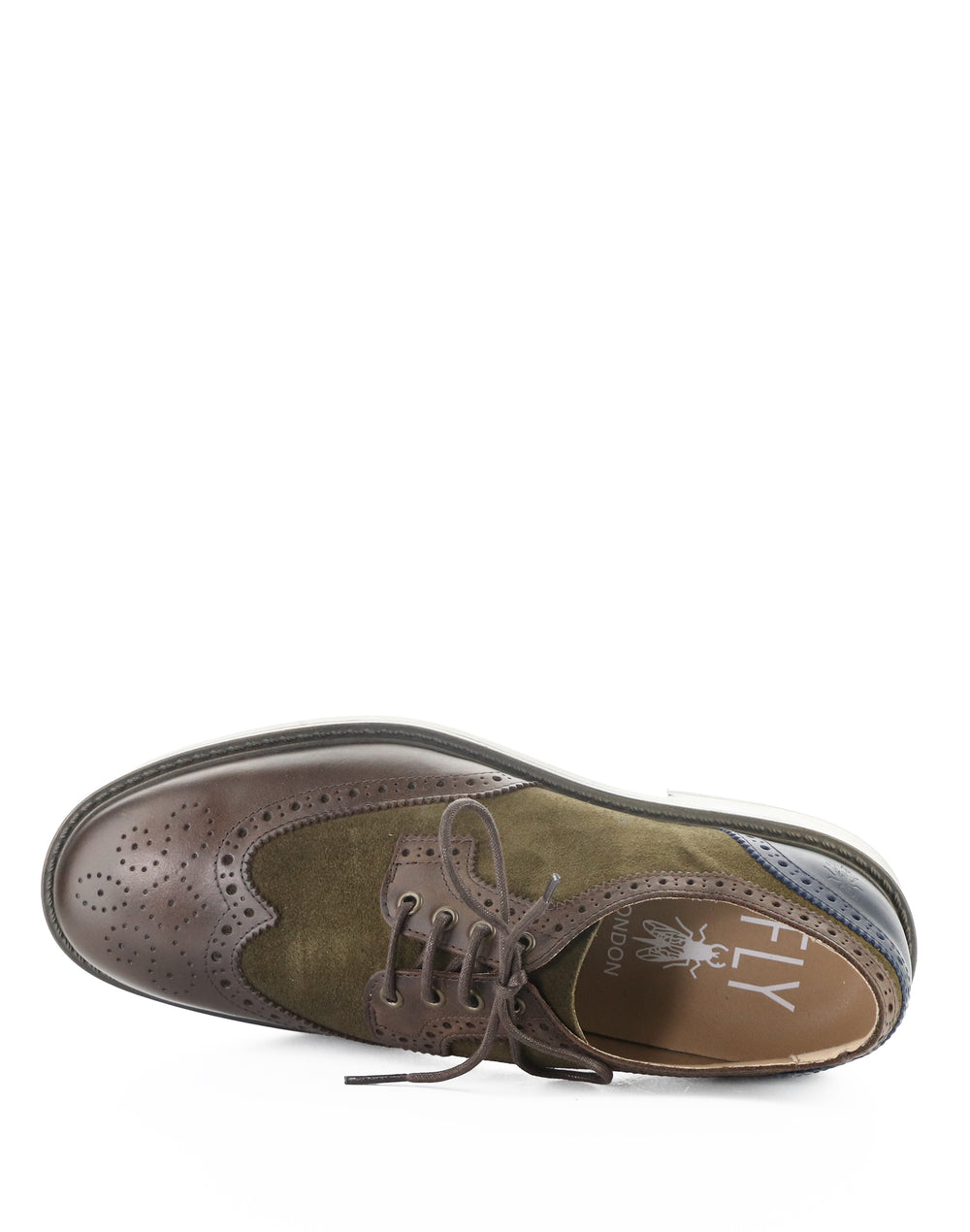 SHEI520FLY 004 DK BROWN MULTI RUG/OIL SUEDE