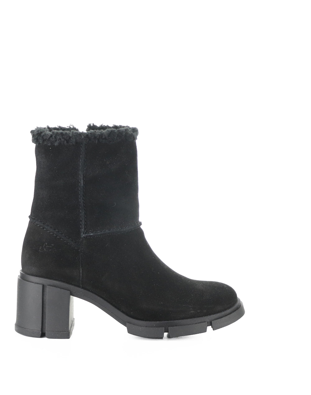 USHA BLACK SUEDE/FAUX FUR