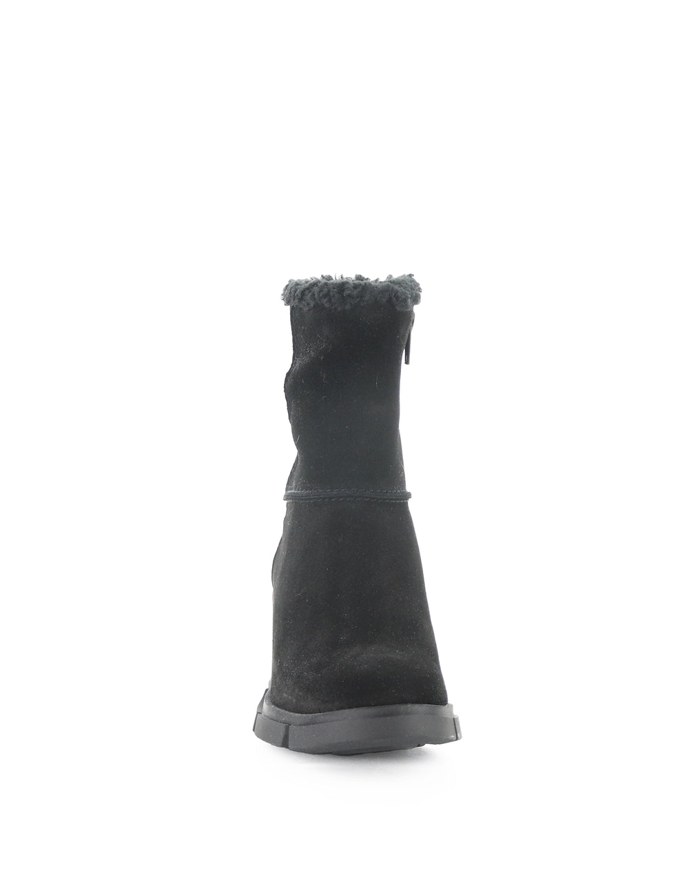 USHA BLACK SUEDE/FAUX FUR