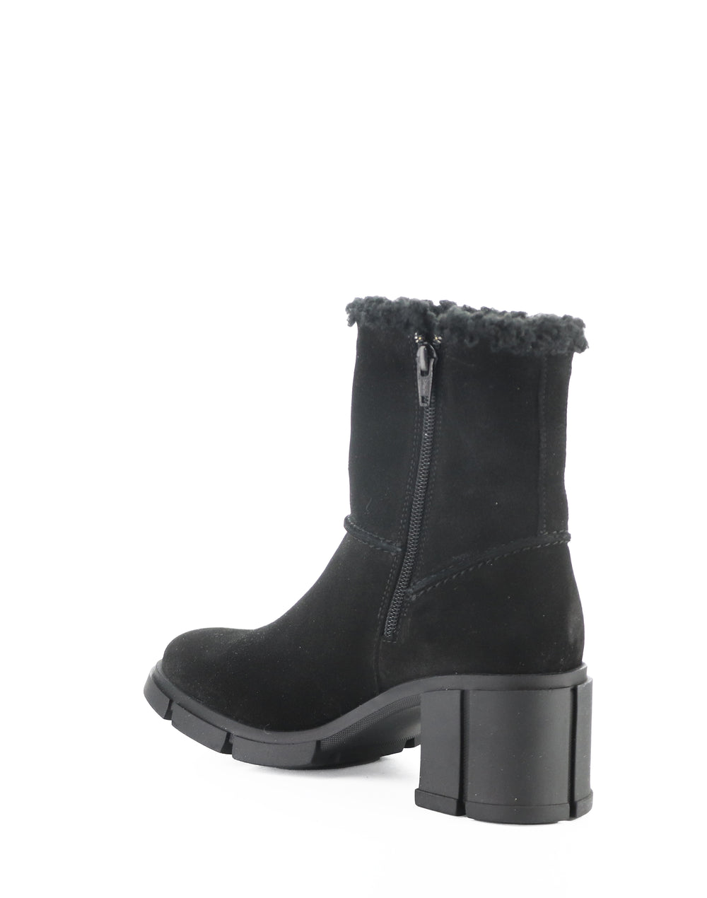 USHA BLACK SUEDE/FAUX FUR