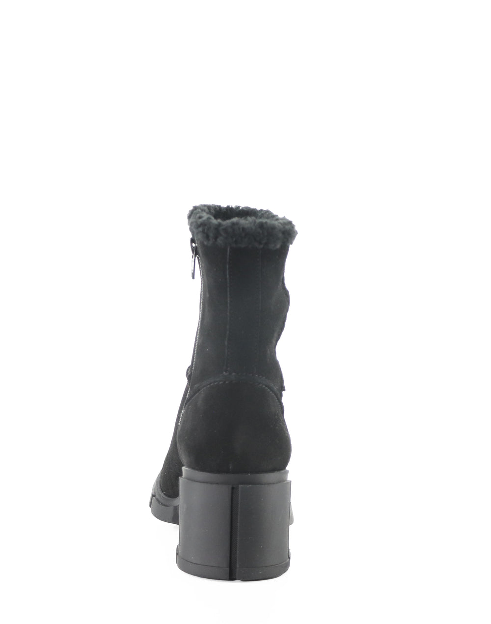 USHA BLACK SUEDE/FAUX FUR