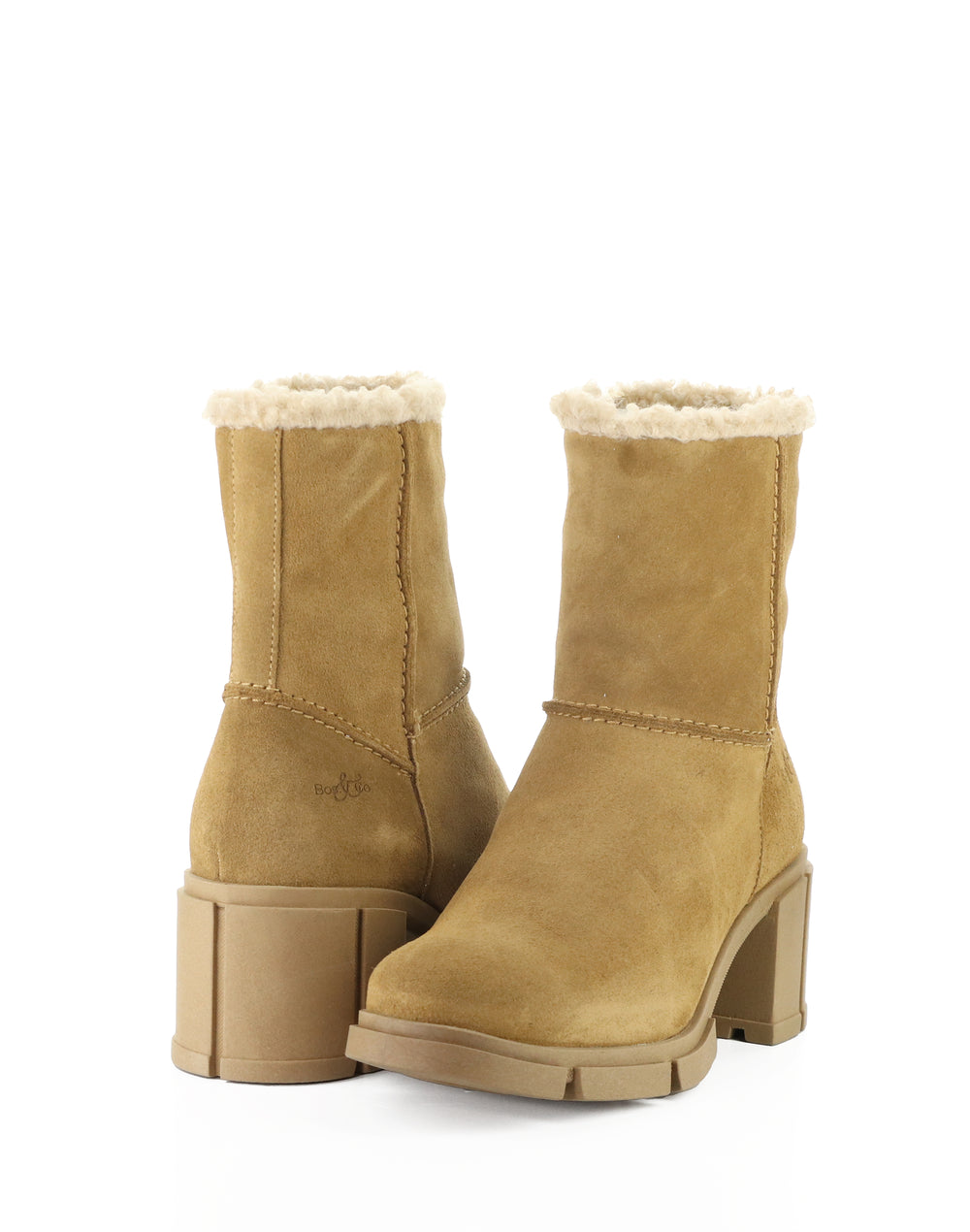 USHA CAMEL SUEDE/FAUX FUR