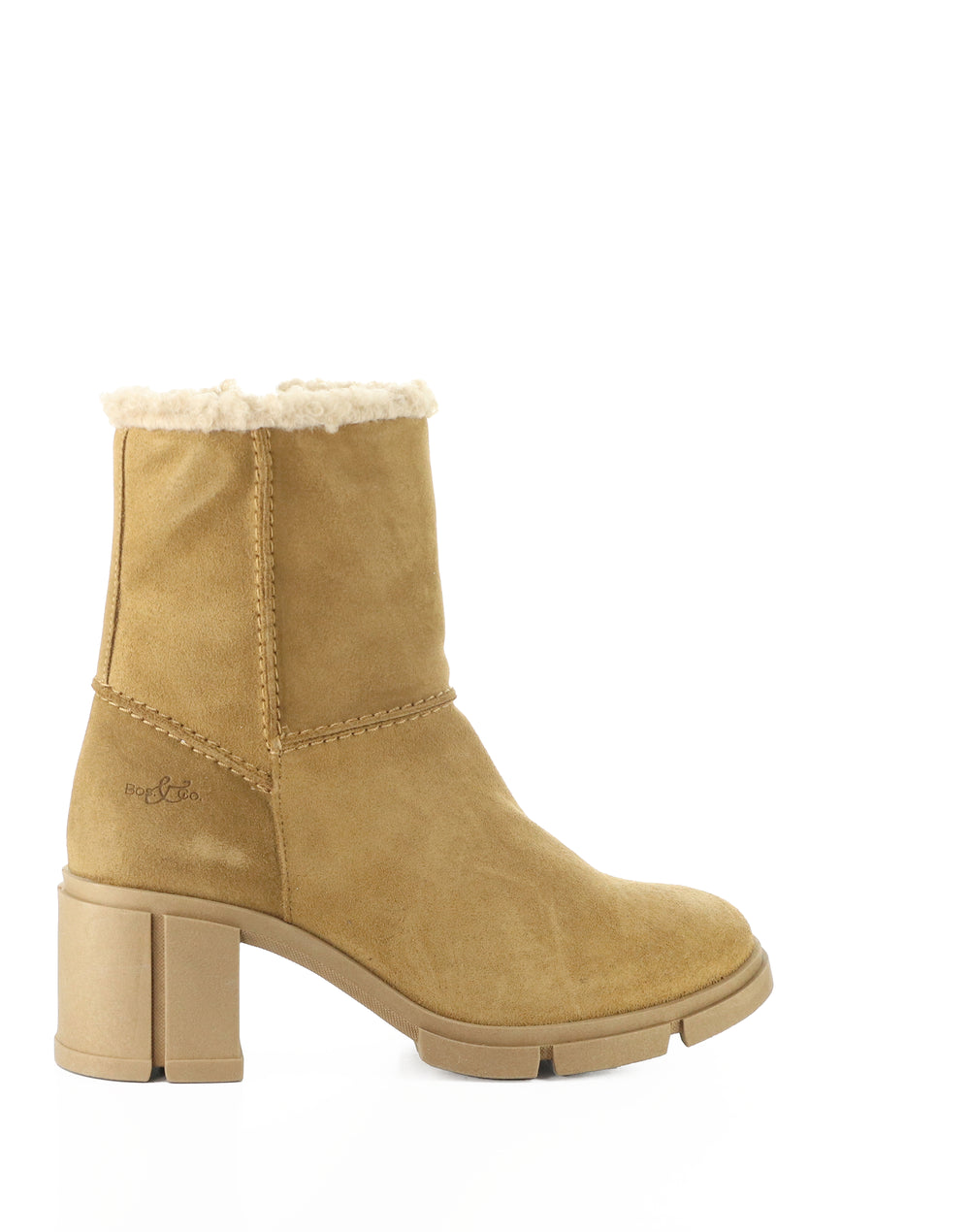USHA CAMEL SUEDE/FAUX FUR