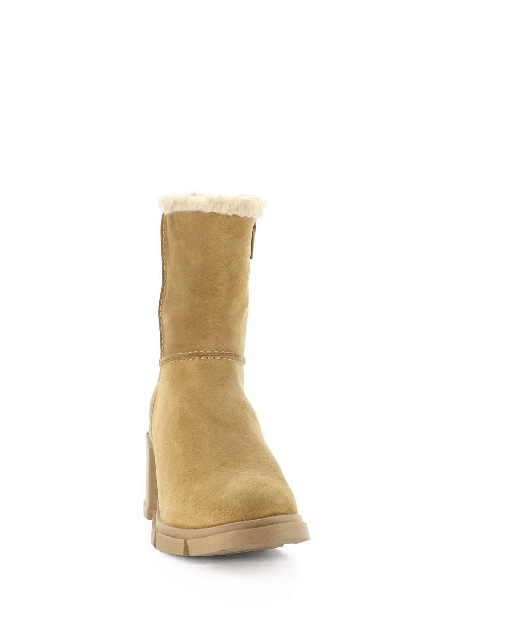 USHA CAMEL SUEDE/FAUX FUR