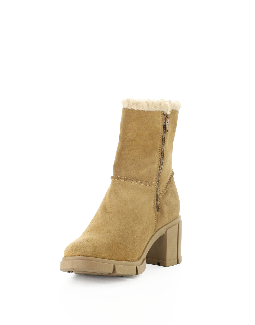 USHA CAMEL SUEDE/FAUX FUR