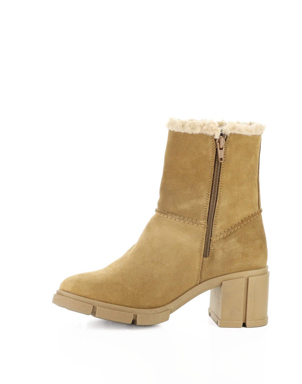 USHA CAMEL SUEDE/FAUX FUR