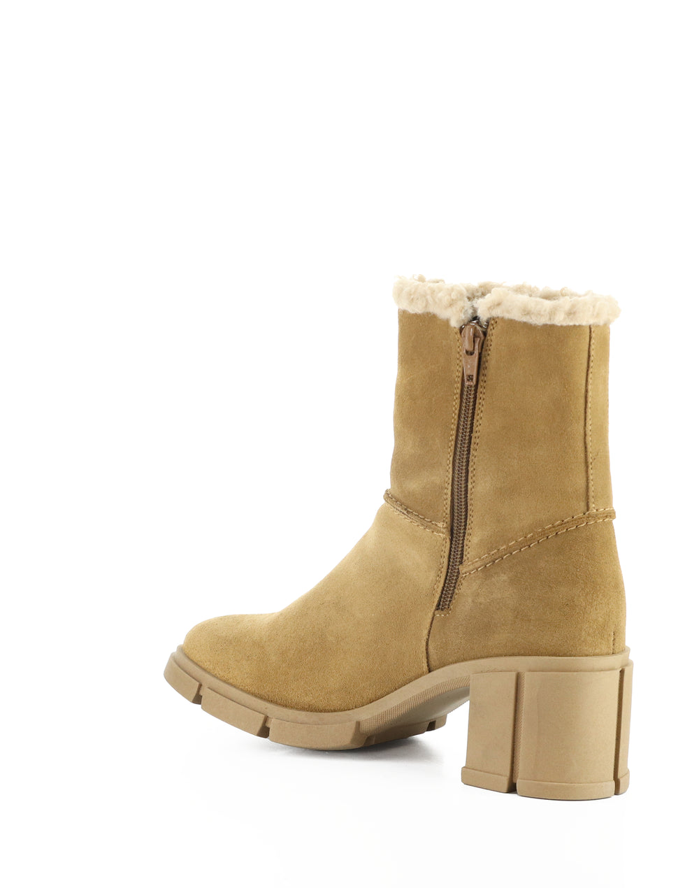 USHA CAMEL SUEDE/FAUX FUR