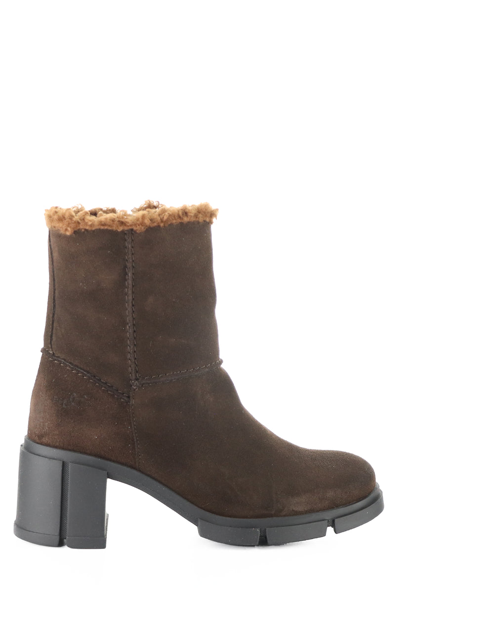 USHA DK BROWN SUEDE/FAUX FUR