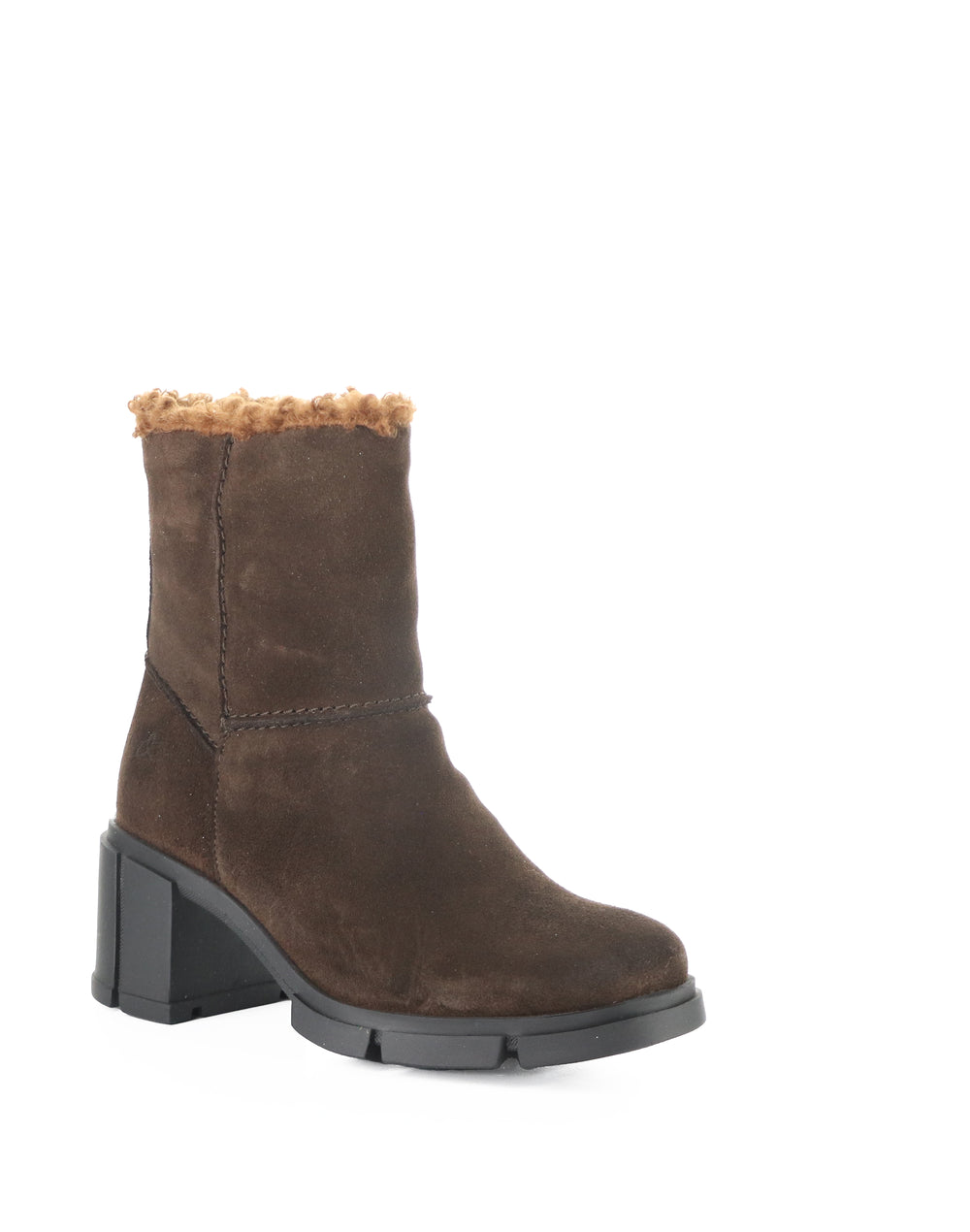 USHA DK BROWN SUEDE/FAUX FUR