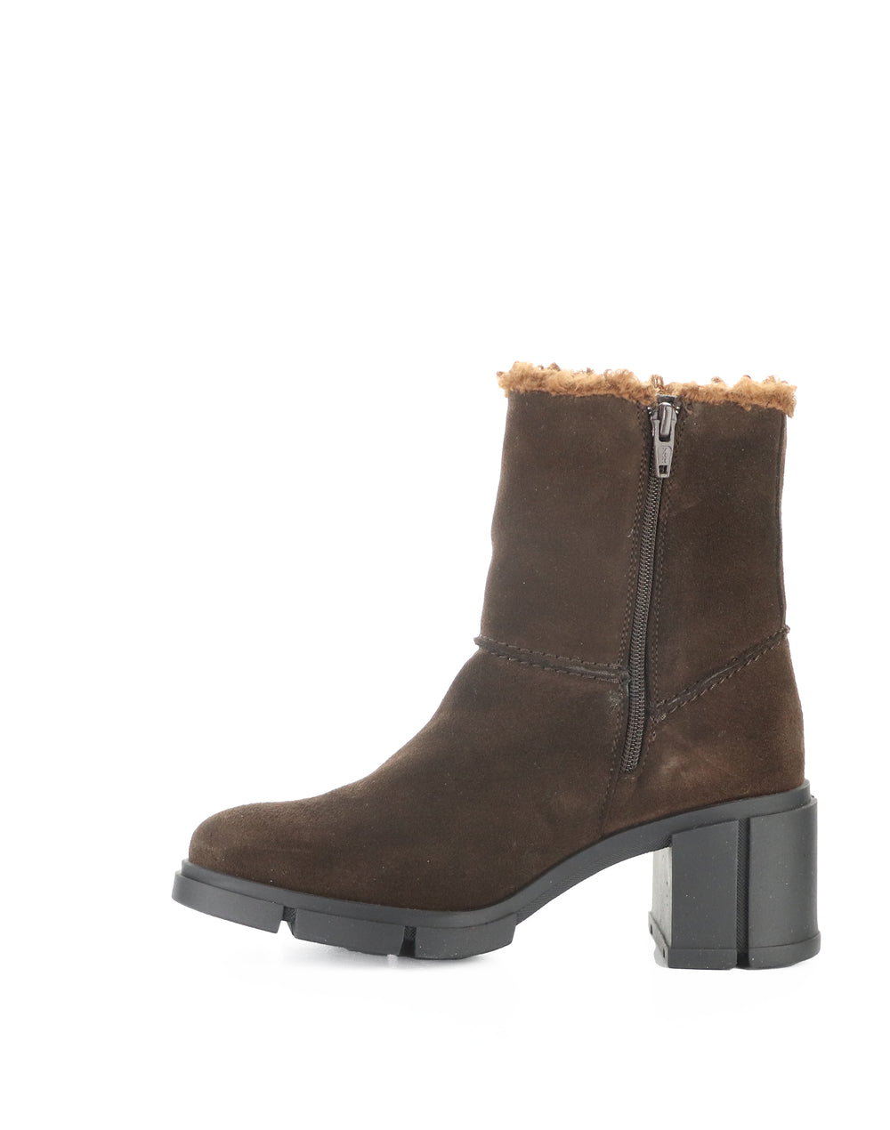 USHA DK BROWN SUEDE/FAUX FUR