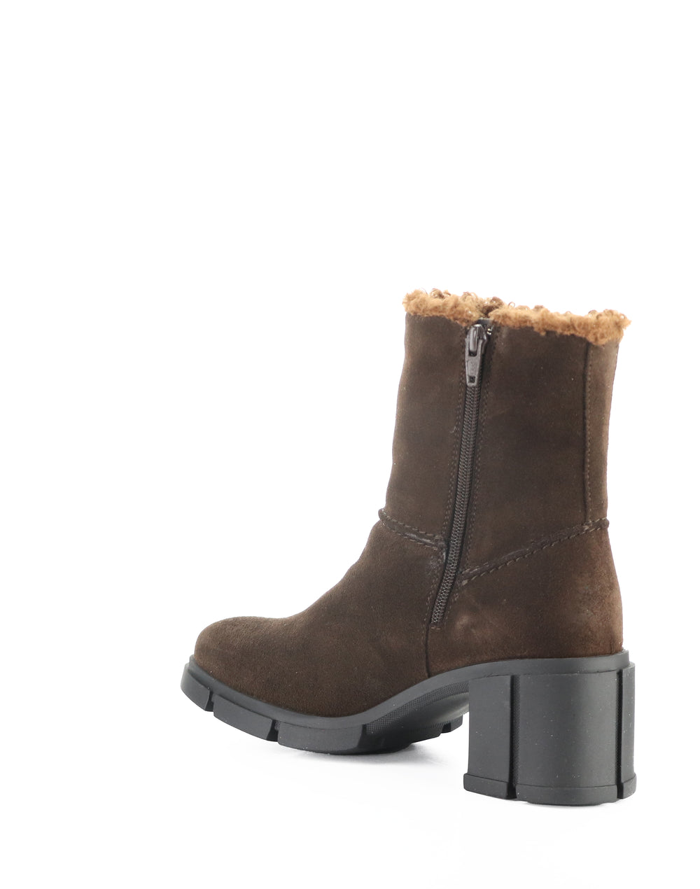 USHA DK BROWN SUEDE/FAUX FUR