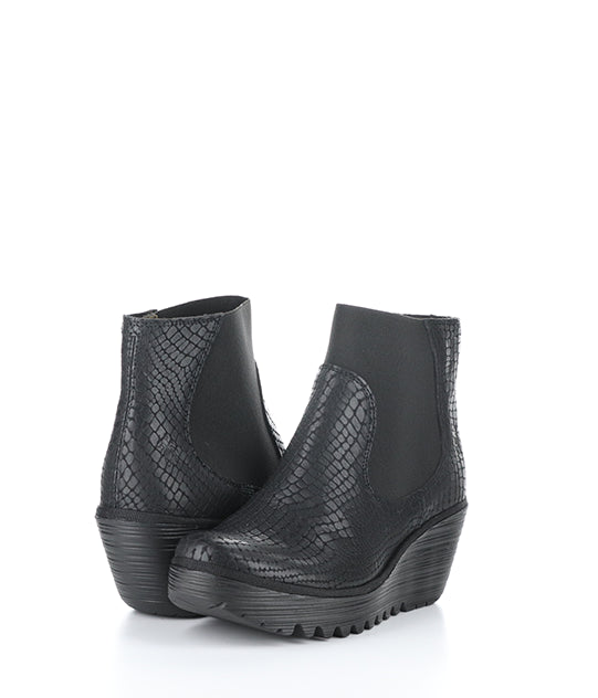 YADE398FLY 005 BLACK CROCO PRINT