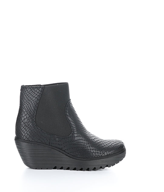 YADE398FLY 005 BLACK CROCO PRINT