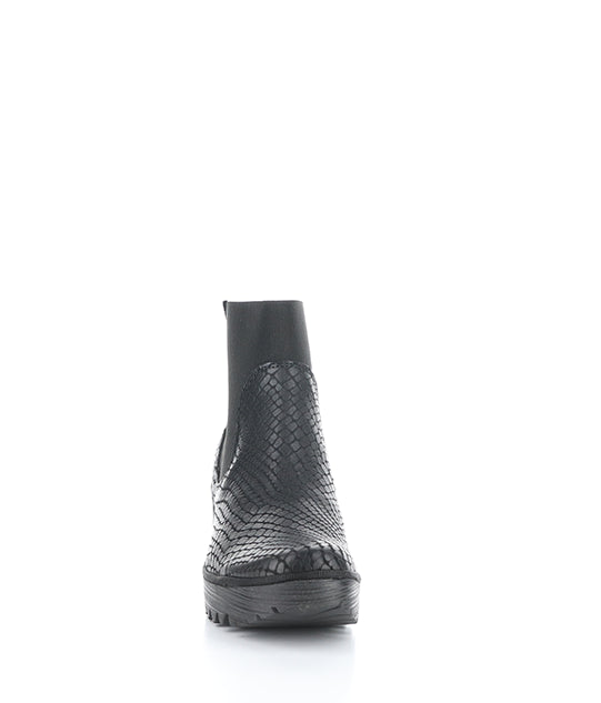 YADE398FLY 005 BLACK CROCO PRINT